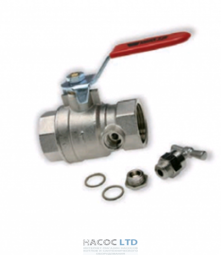 Шаровый кран со сливом Watts KHE 15 3/8