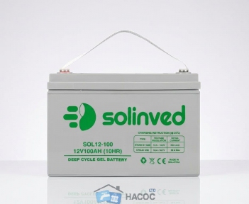 Гелевый аккумулятор Solinved SOL12-100 (12V 100Ah) Deep Cycle GEL
