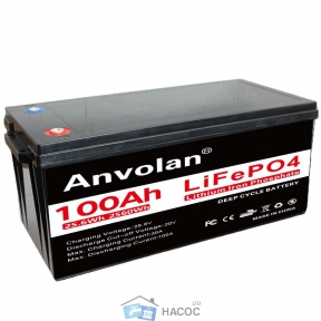 Аккумулятор Lifepo4 Anvolan 24V 100Ah 2400Wh 