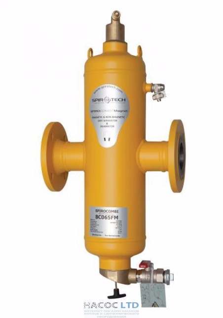 Сепаратор воздуха и шлама с магнитом Spirotech SpiroCombi Air Dirt DN100 фланец