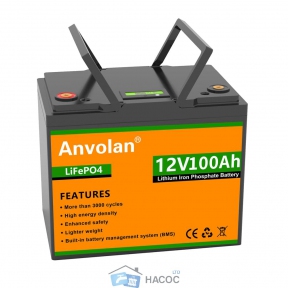 Аккумулятор Lifepo4 Anvolan 12V 100Ah 1280Wh