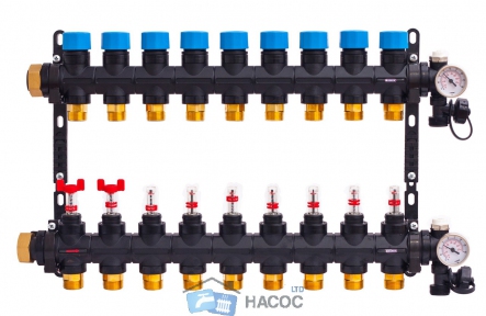 Узел коллекторный Henco на 9 выходов (UFH-0605MDK09)
