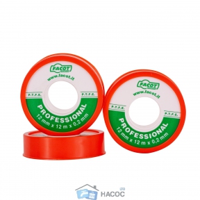 Лента PTFEPRO 0,2х12мм х 12м FACOT Италия (TEFPRO01212F)