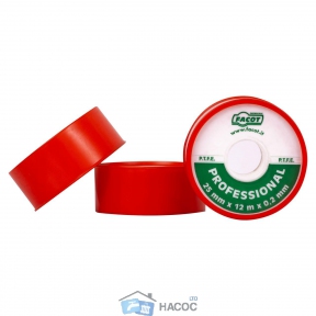 Лента PTFEPRO 0,2х25мм х 12 м FACOT Италия (TEF02512PRO)