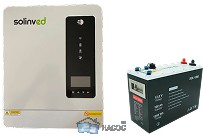 Готовый комплект резервного питания Solinved: Инвертор 4.2 кВт + Литий 100Ah