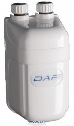 Проточный водонагреватель Dafi с набором для установки до смесителя 7,3 кВт